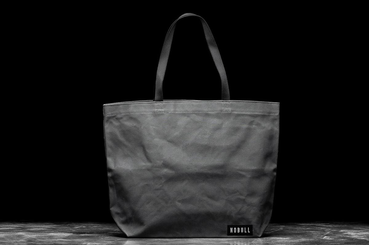 Nobull Waxed Canvas Open Top Tote Väska Herr Grå | WV6947853