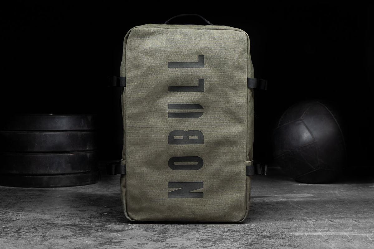 Nobull Waxed Canvas Sportväska Dam Olivgröna | KN4693108