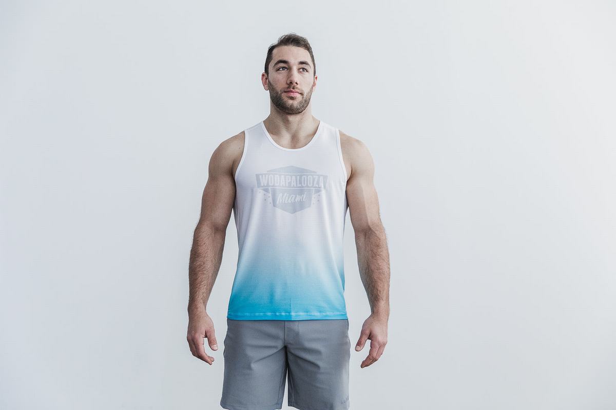 Nobull Wodapalooza Dip-Dye Tank Linne Herr Blå | CN4693205