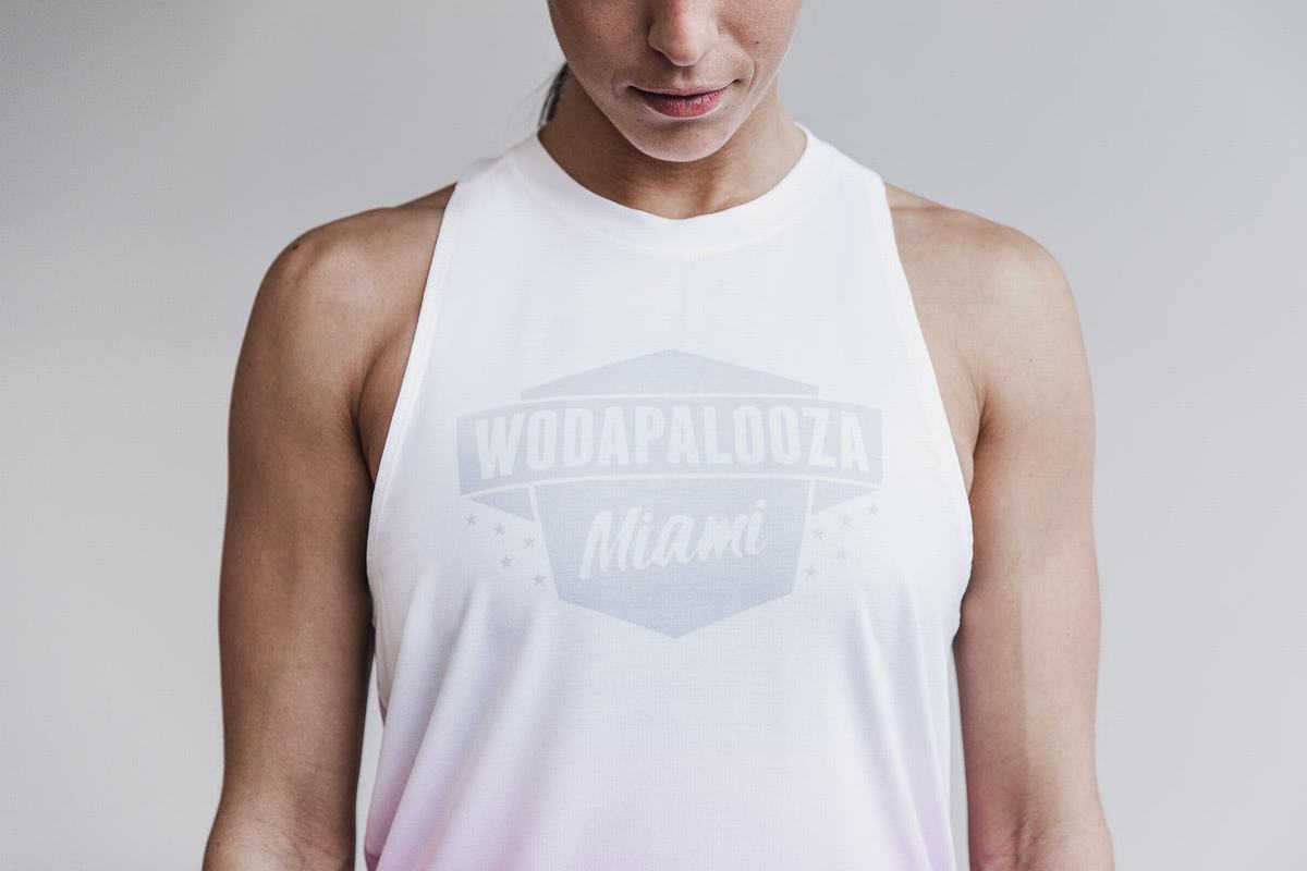 Nobull Wodapalooza High-Neck Dip-Dye Tank Träningslinne Dam Vita | BG7265018