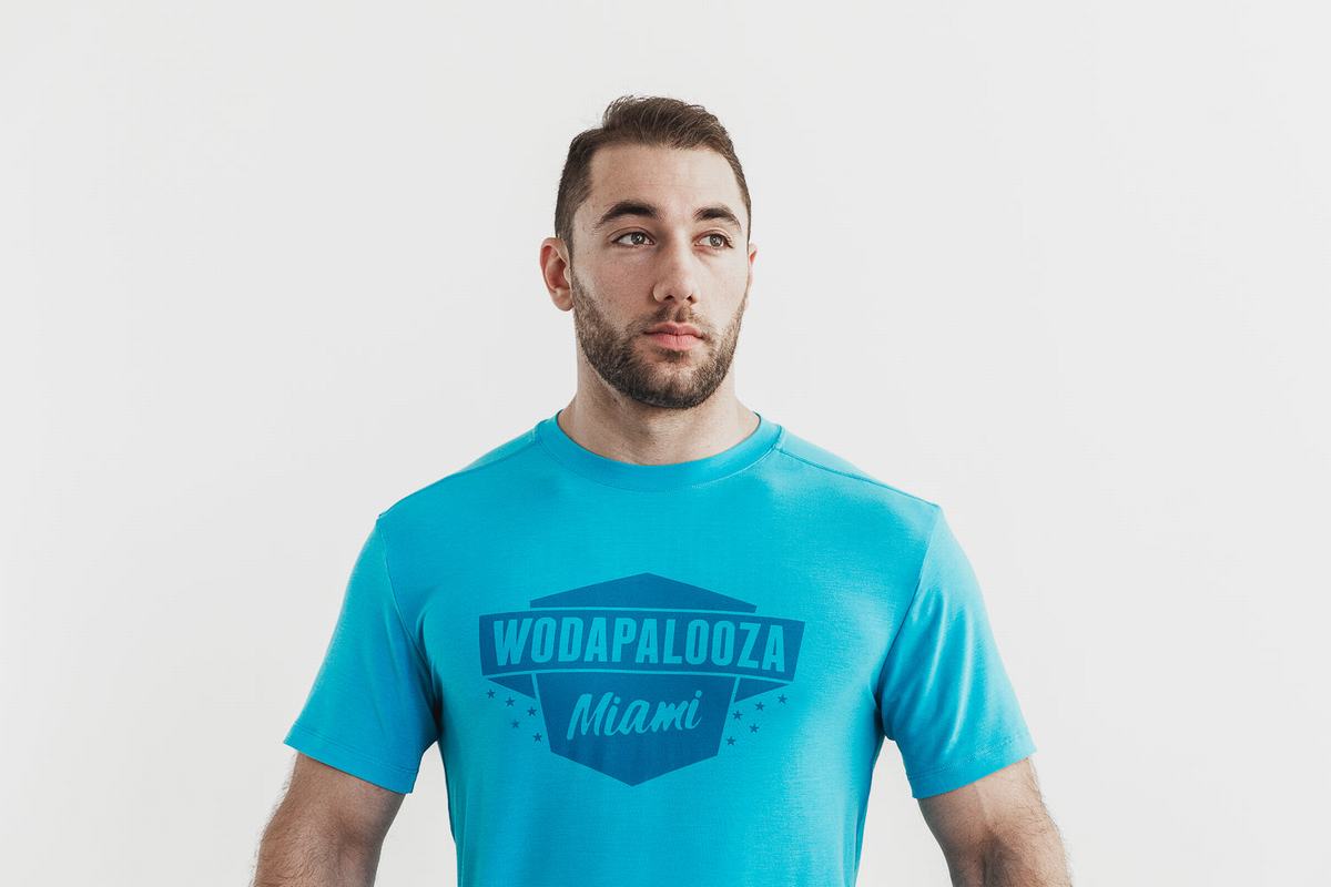 Nobull Wodapalooza T-Shirt Herr Blå | RA0794216