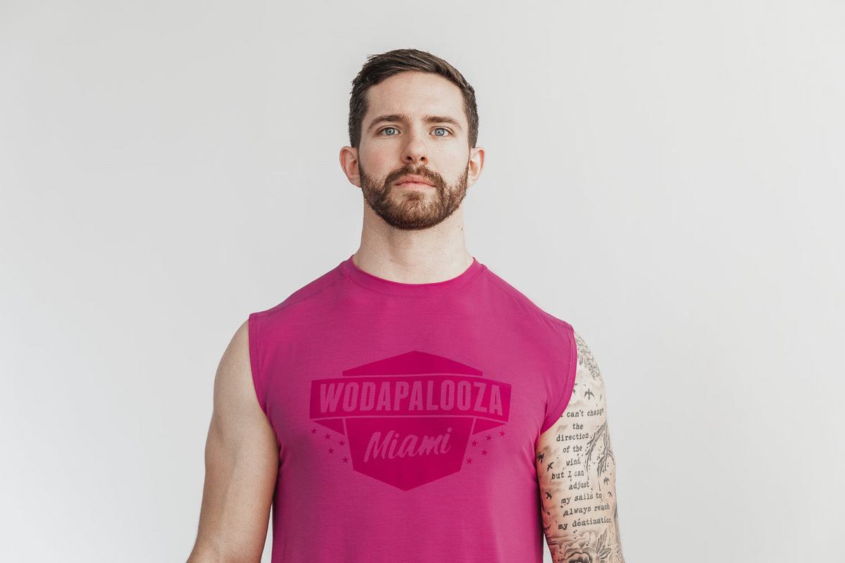 Nobull Wodapalooza Ärmlös T-Shirt Herr Rosa | WL2958371