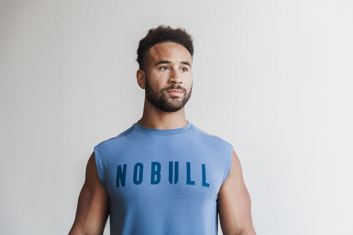 Nobull Ärmlös T-Shirt Herr Blå | HK0218674