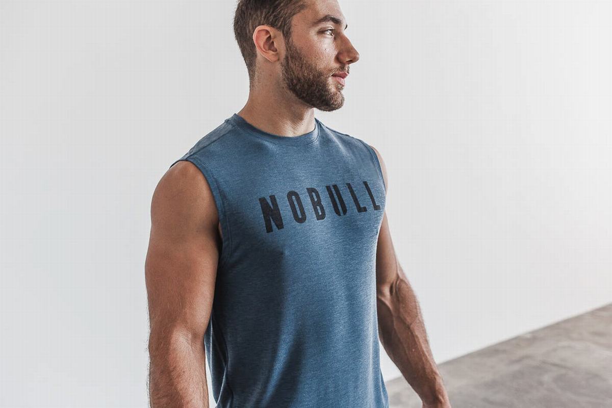 Nobull Ärmlös T-Shirt Herr Mörkturkos | EF2590473