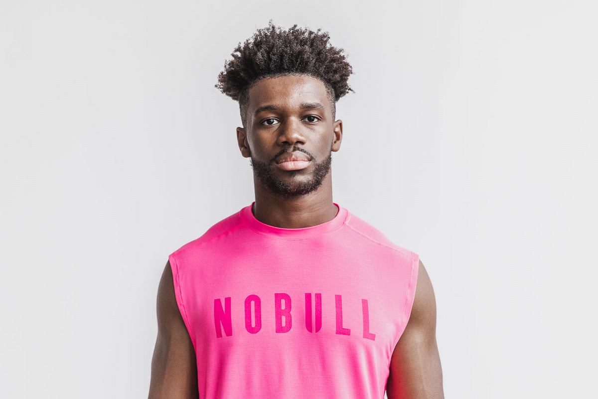 Nobull Ärmlös T-Shirt Herr Rosa | NH4501783