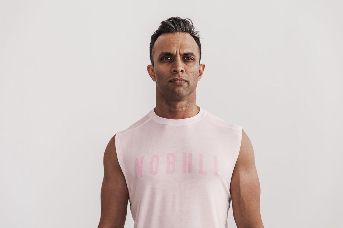 Nobull Ärmlös T-Shirt Herr Rosa | RI2476931