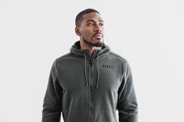 Nobull Arctic Zip-up Jacka Herr Mörkgrå | ZC0418365