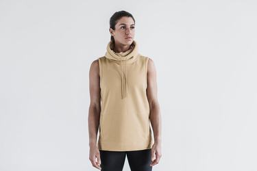 Nobull Arctic Ärmlös Cowl Tröja Dam Beige | AN6015749