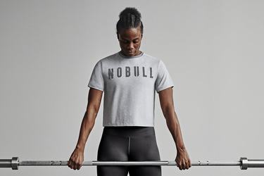 Nobull Boxy T-Shirt Dam Ljusgrå | PA8172639