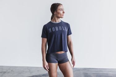 Nobull Boxy T-Shirt Dam Marinblå | MS7658249