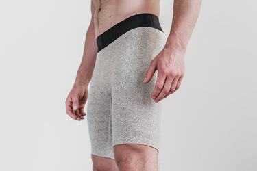 Nobull Compression 9" Plush Heather Shorts Herr Grå | QN6943207