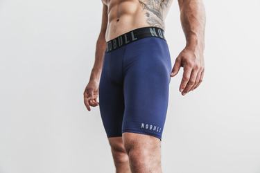 Nobull Compression 9" Shorts Herr Marinblå | BS1673859