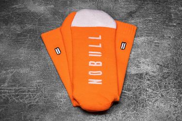 Nobull Crew Neon Strumpor Dam Orange Vita | FW8902541