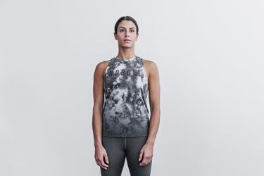 Nobull High-Neck Dip-Dye Tank Linne Dam Vita Svarta | BD6805421