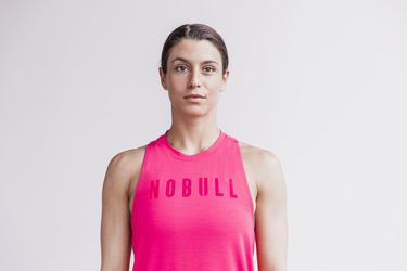 Nobull High-Neck Tank Bright Colors Linne Dam Rosa | ZC4578302