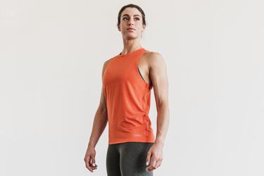 Nobull High-Neck Tank Bright Colors Träningslinne Dam Orange | QA9270145