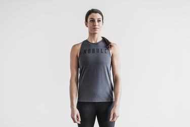 Nobull High-Neck Tank Classic Colors Linne Dam Mörkgrå | ES1820437