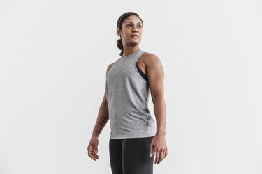 Nobull High-Neck Tank Classic Colors Linne Dam Grå | RW9745821