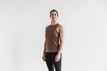 Nobull High-Neck Tank Classic Colors Linne Dam Bruna | SU1320674