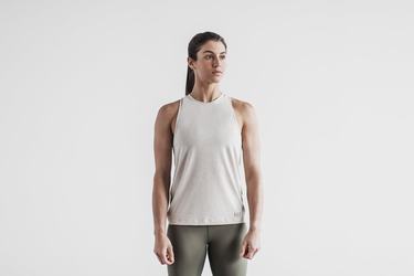 Nobull High-Neck Tank Classic Colors Linne Dam Beige | XN8372196