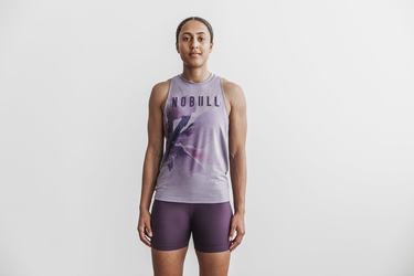 Nobull High-Neck Tank Linne Dam Lavendel | MN7490216