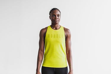 Nobull High-Neck Tank Neon Linne Dam Gula | JU5361974