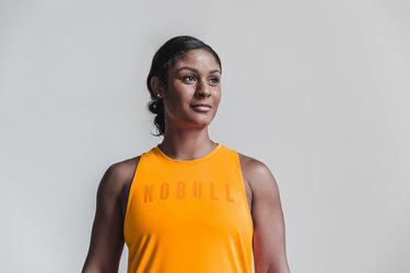 Nobull High-Neck Tank Neon Linne Dam Orange | SD6851947