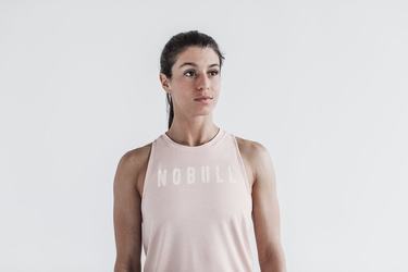 Nobull High-Neck Tank Seasonal Colors Linne Dam Rosa | DX7028536