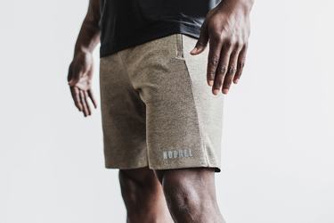 Nobull Knit 8.5" Shorts Herr Khaki | XA2057639