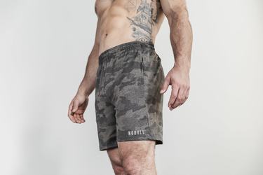 Nobull Lightweight Knit 7" Shorts Herr Mörkcamo | IZ1705928