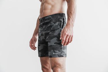 Nobull Lightweight Knit 7" Shorts Herr Mörkgrå Camo | SF0765318