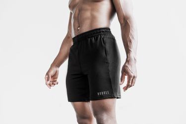 Nobull Lightweight Knit 7" Shorts Herr Svarta | QB3527968