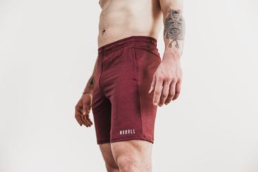 Nobull Lightweight Knit 9" Shorts Herr Mörkröda | BM2164057