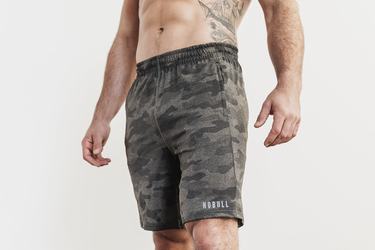 Nobull Lightweight Knit 9" Shorts Herr Mörkcamo | BO5302894