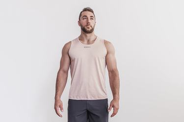 Nobull Lightweight Textured Tank Linne Herr Rosa Camo | YC6125489