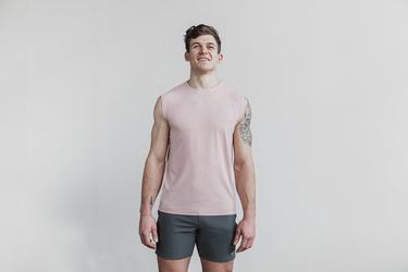 Nobull Lightweight Ärmlös T-Shirt Herr Rosa | EO0964135