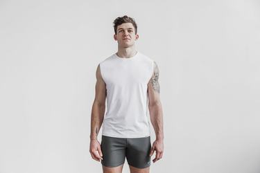 Nobull Lightweight Ärmlös T-Shirt Herr Vita | AK5798136