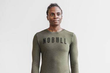 Nobull Långärmad T-Shirt Dam Gröna | PH0683712