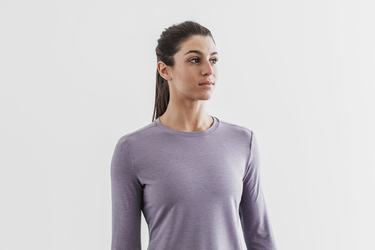 Nobull Långärmad T-Shirt Dam Lavendel | EX1452786