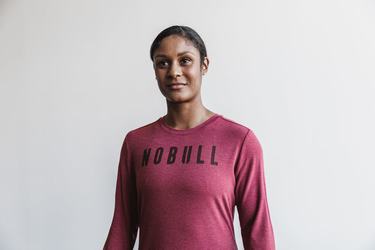 Nobull Långärmad T-Shirt Dam Röda | VX9623714