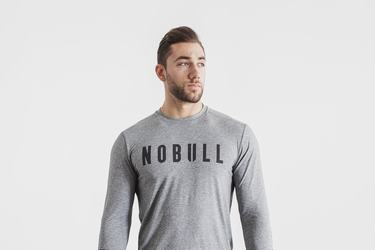 Nobull Långärmad T-Shirt Herr Grå | HD4790652