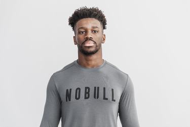 Nobull Långärmad T-Shirt Herr Mörkgrå | TW8564019