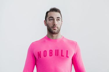 Nobull Långärmad T-Shirt Herr Rosa | KZ6750912