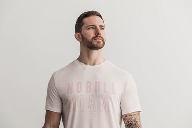 Nobull Miami T-Shirt Herr Rosa | UY1930685