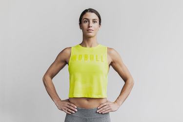 Nobull Muscle Tank Neon Träningslinne Dam Gula Camo | TZ9457368