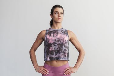 Nobull Muscle Tank Tie-Dye Linne Dam Rosa Svarta | TZ2713406