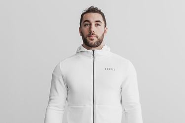 Nobull Performance Zip-up Huvtröja Herr Vita | LG9285407