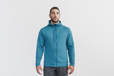 Nobull Quilted Zip-up Jacka Herr Grå Blå | RA4120659