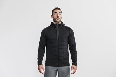 Nobull Quilted Zip-up Jacka Herr Svarta | FI8197253