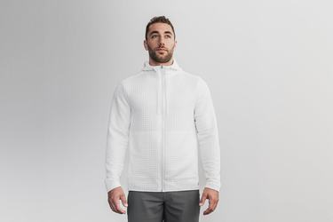 Nobull Quilted Zip-up Jacka Herr Vita | XC1849026